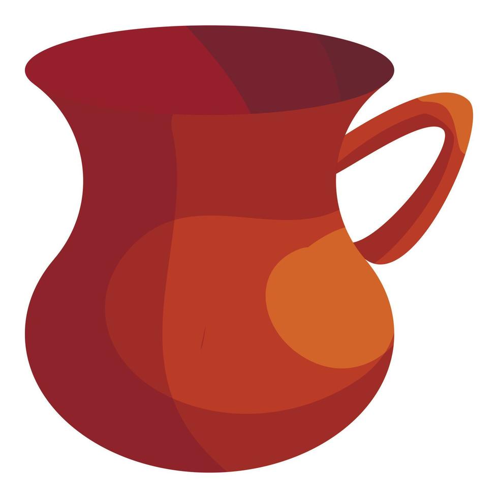 Turco tè tazza icona, cartone animato stile vettore