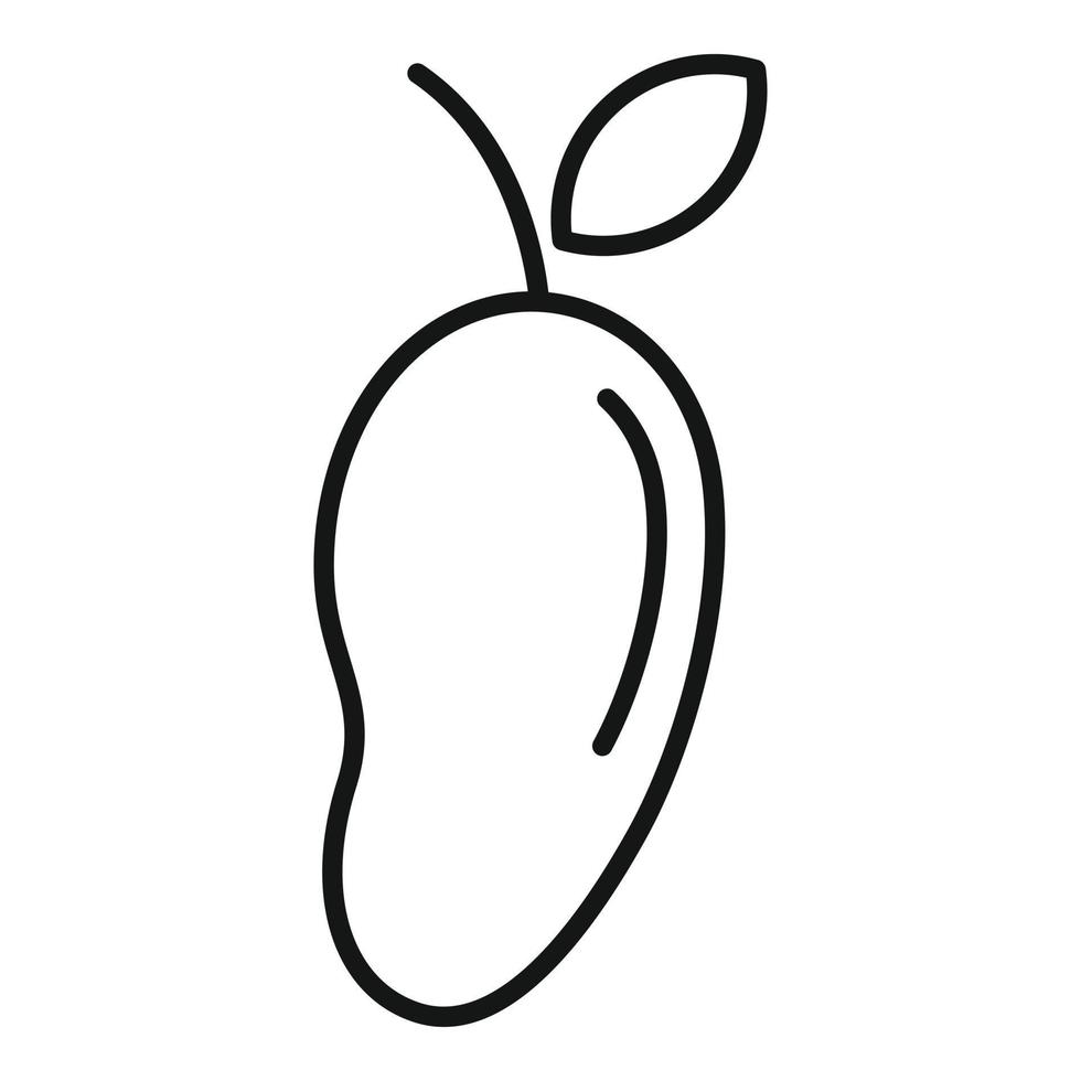 Mango frutta icona, schema stile vettore