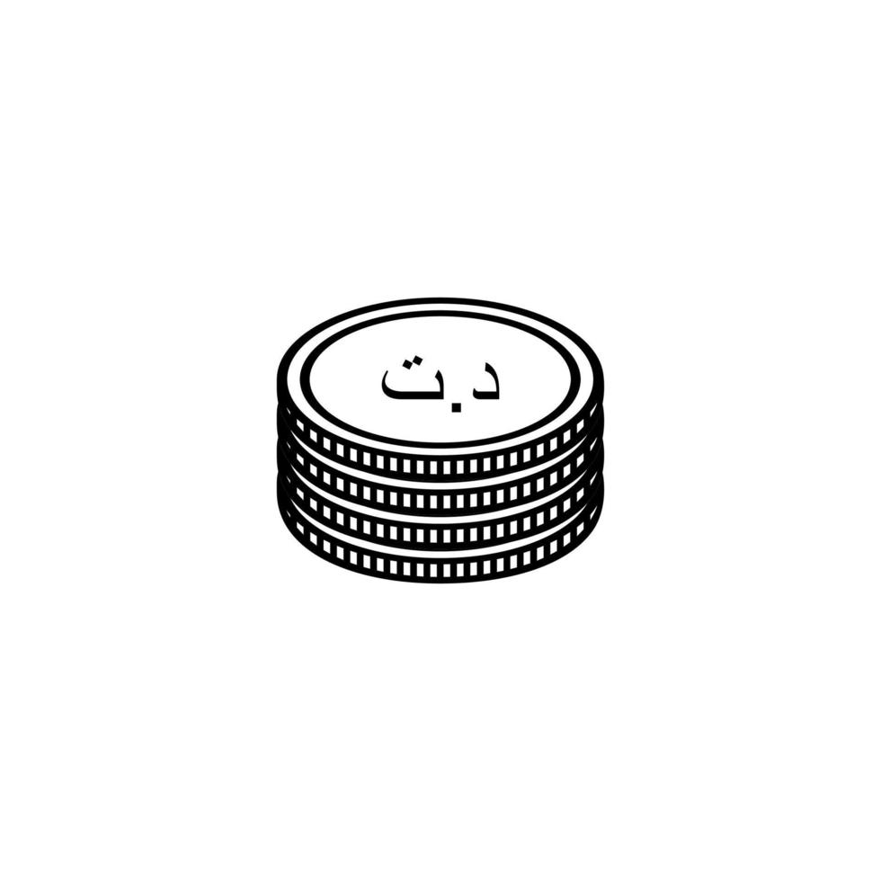 tunisia moneta icona simbolo, tunisino dinaro, tnd cartello. vettore illustrazione