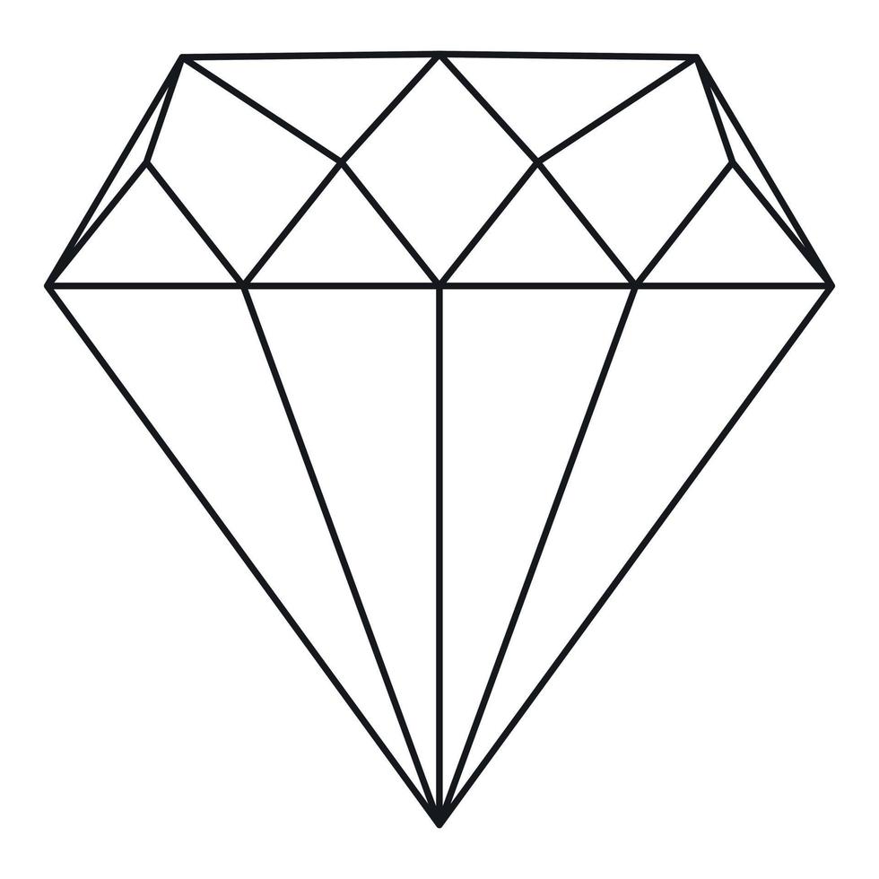 diamante icona, schema stile vettore