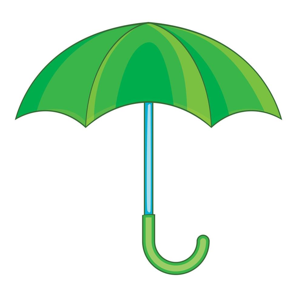 ombrello icona, cartone animato stile vettore