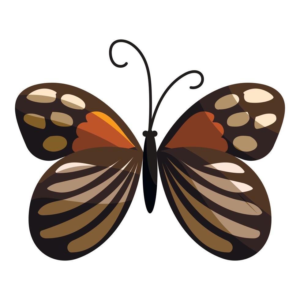 macchiato farfalla icona, cartone animato stile vettore