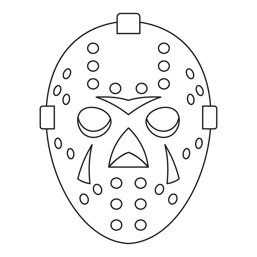 portiere maschera icona, schema stile vettore