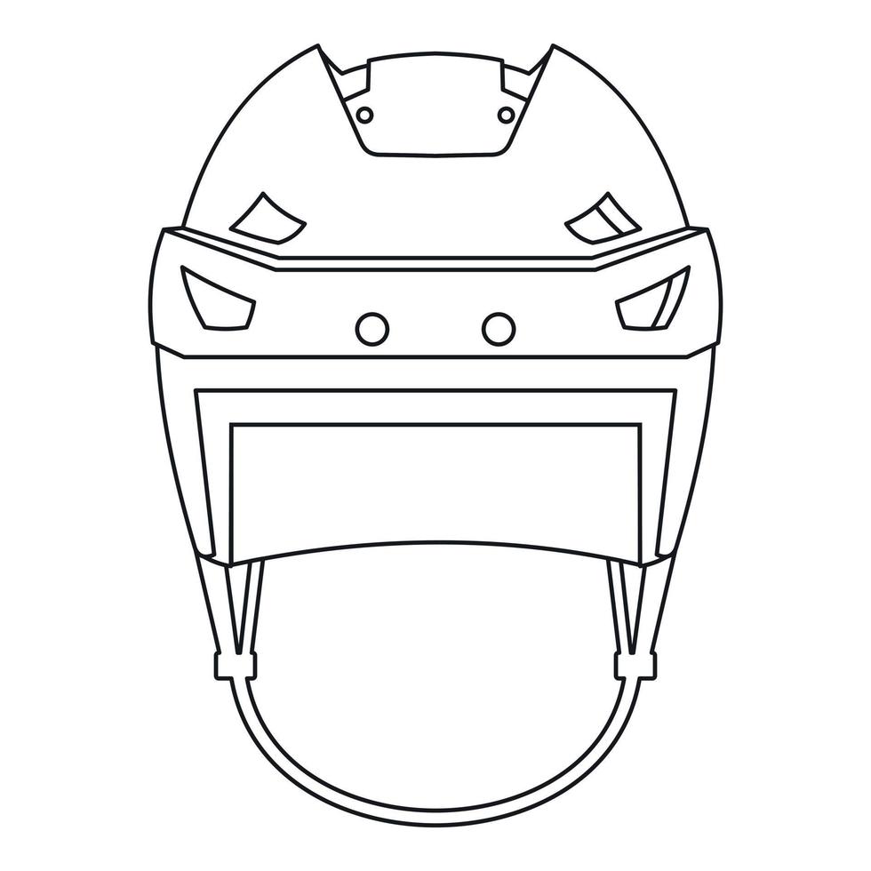 hockey casco icona, schema stile vettore