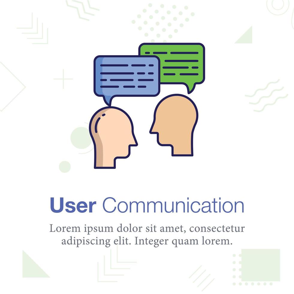 utente comunicazione vettore illustrazione icona, relazionato per scuola e formazione scolastica