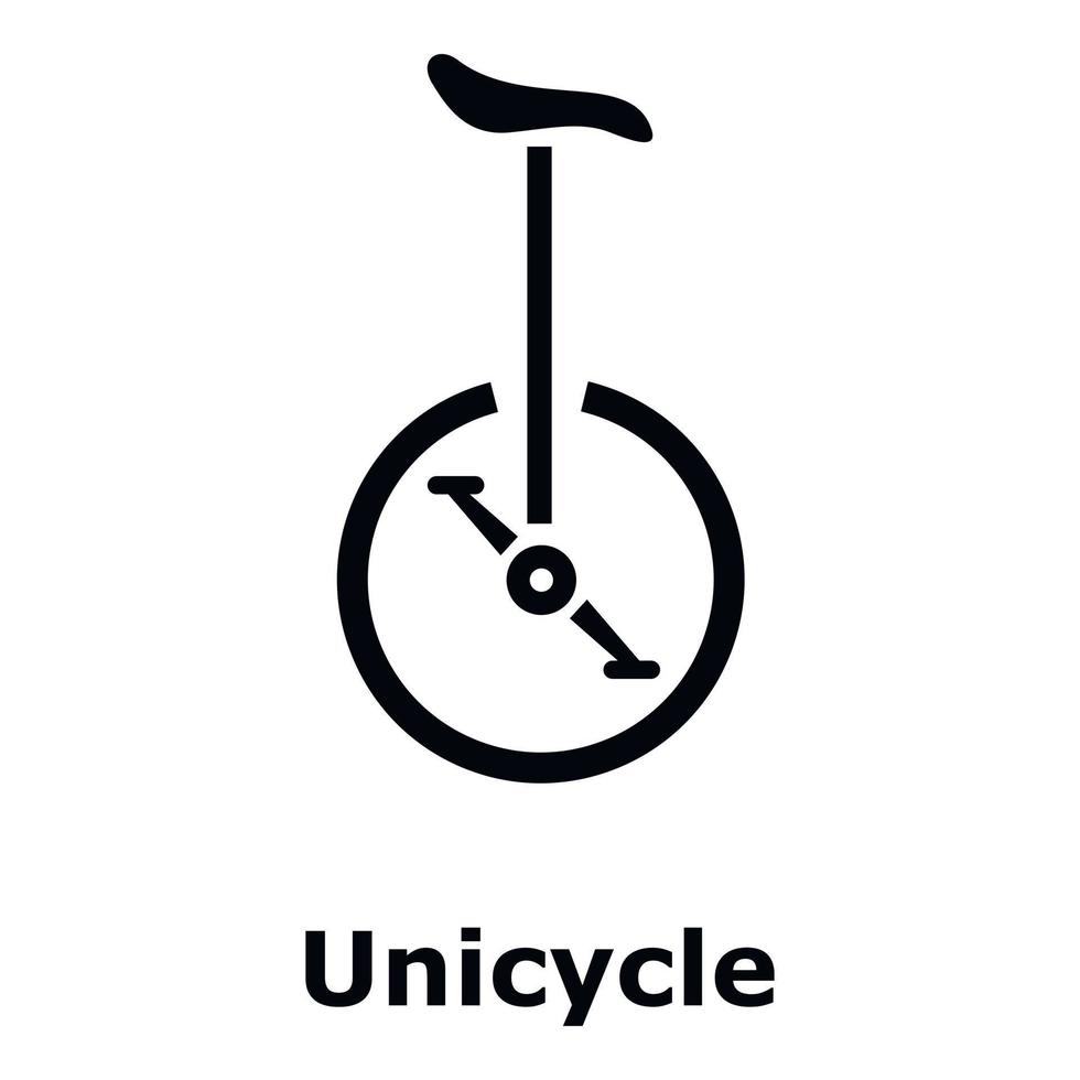 monociclo icona, semplice stile vettore
