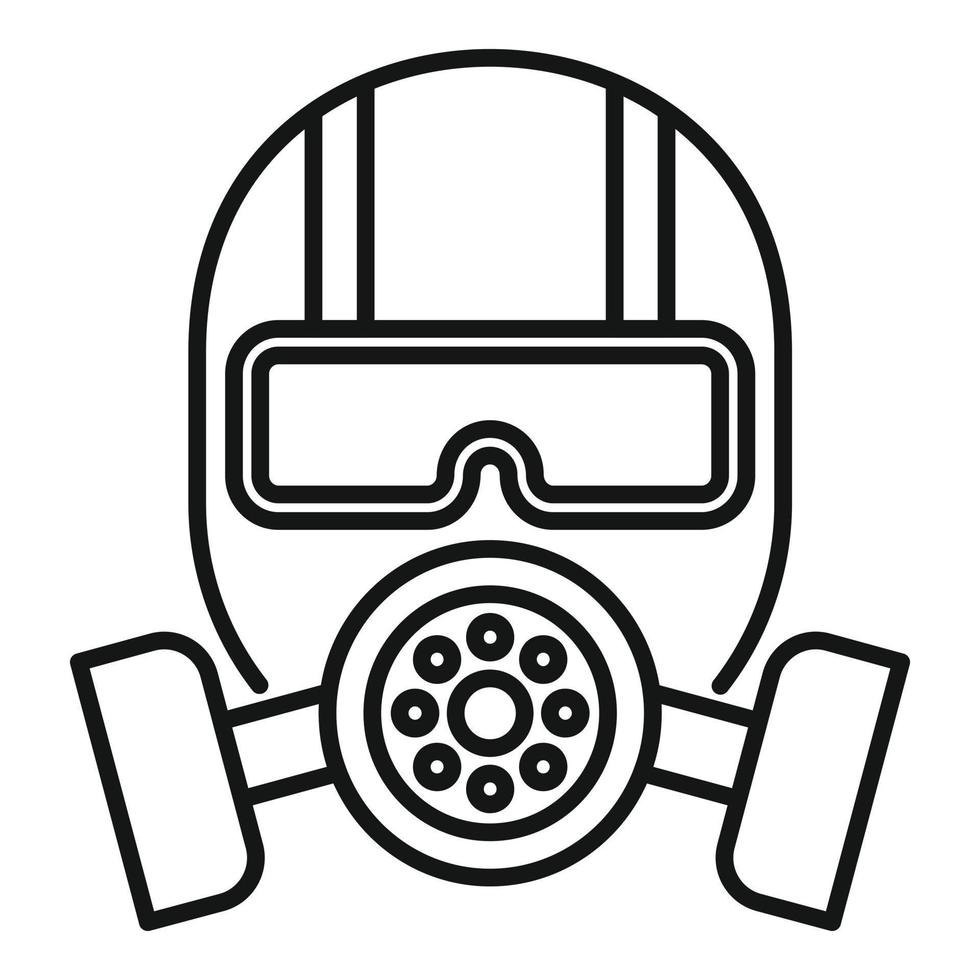 gas maschera icona, schema stile vettore