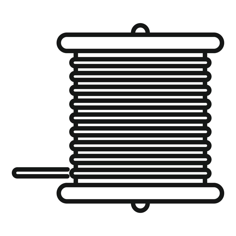 Radio filo Bobine icona, schema stile vettore