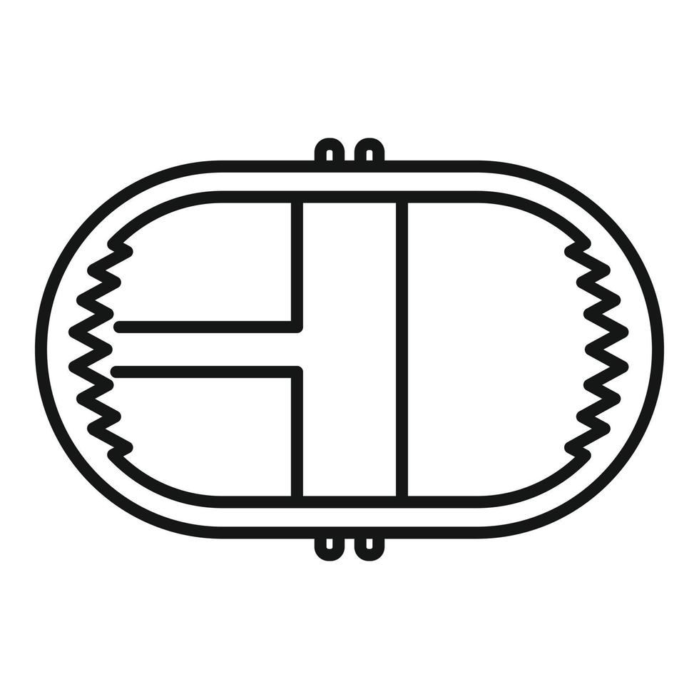animale trappola icona, schema stile vettore