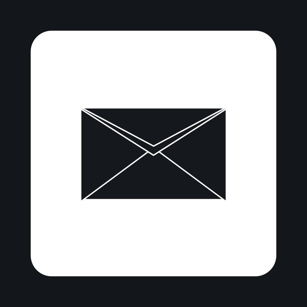 carta lettera icona, semplice stile vettore