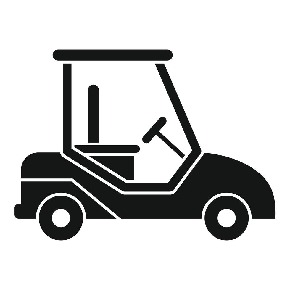 golf carrello auto icona, semplice stile vettore