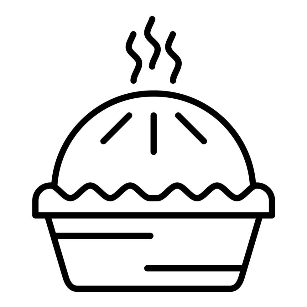 icona della linea della torta vettore