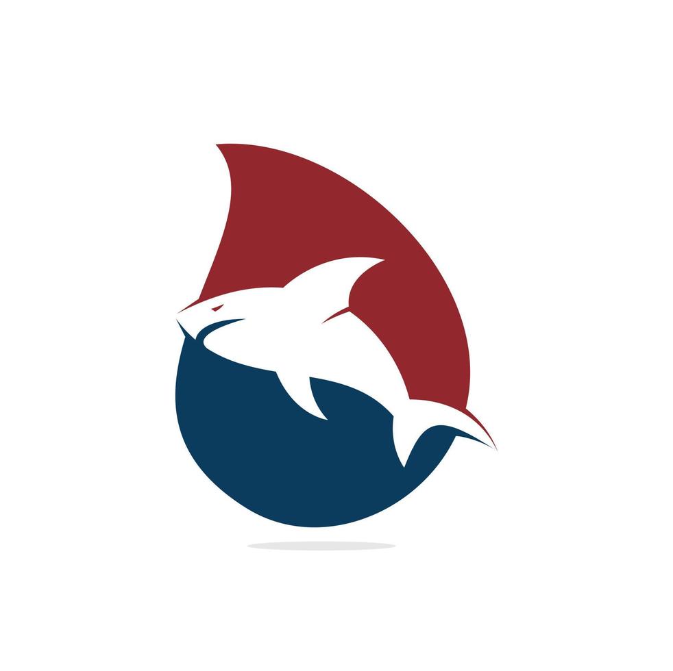 squalo logo design vettore. squali logo per un' club o sport squadra vettore