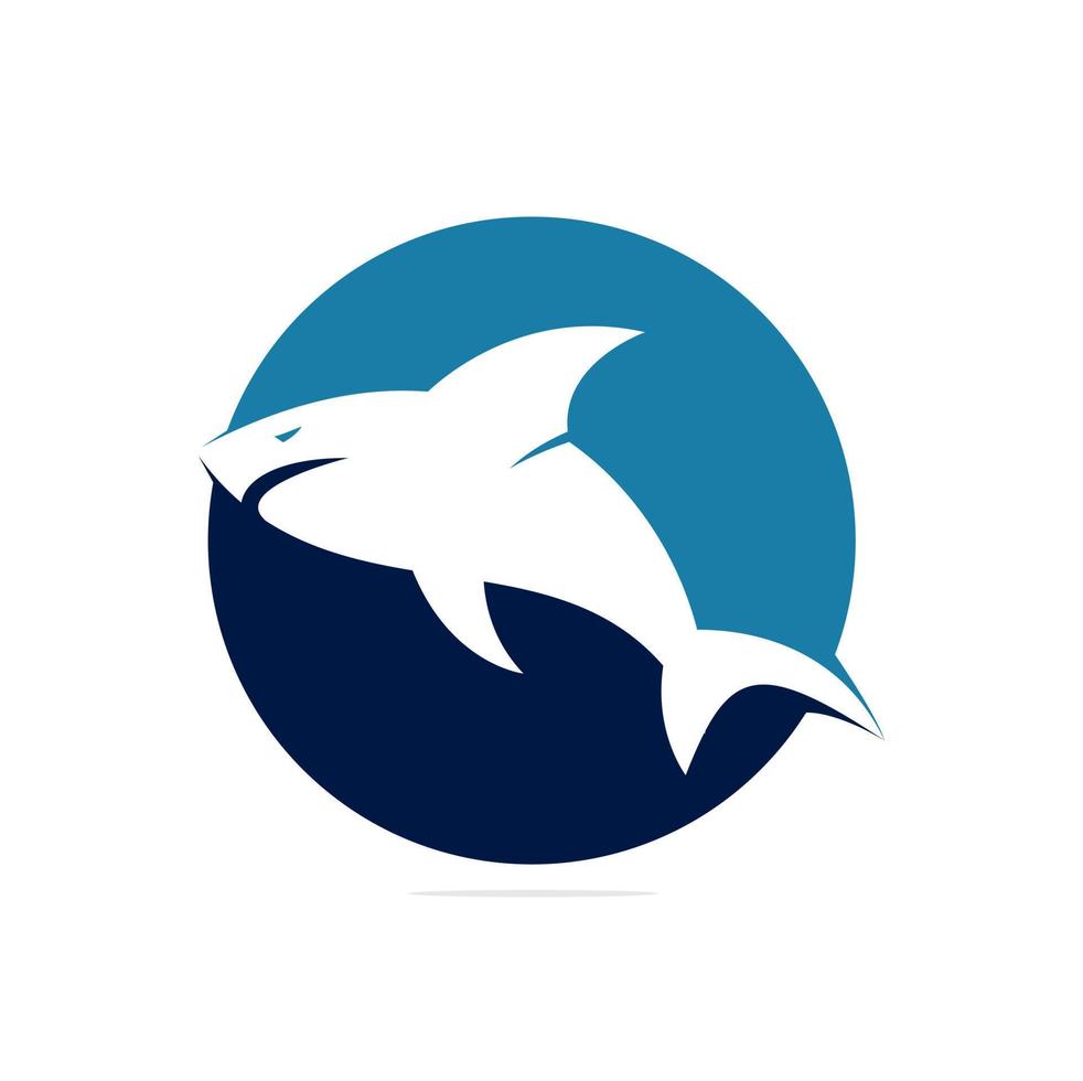 squalo logo design vettore. squali logo per un' club o sport squadra vettore