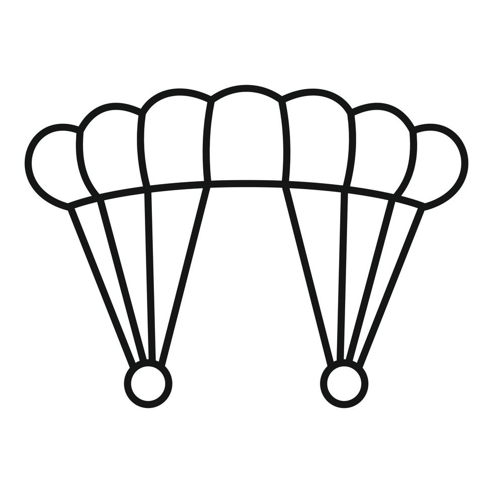 paracadutismo paracadute icona, schema stile vettore