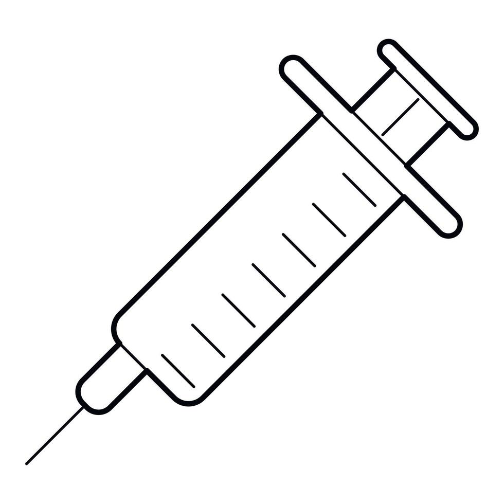 siringa icona, schema stile vettore