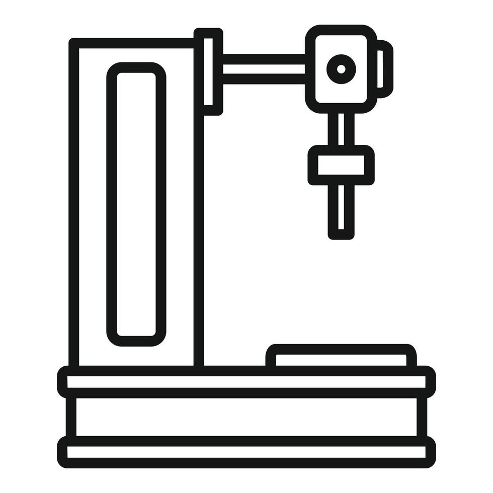 fresatura macchina icona, schema stile vettore