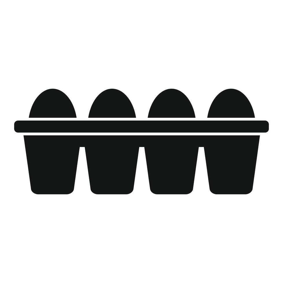 uovo scatola icona, semplice stile vettore