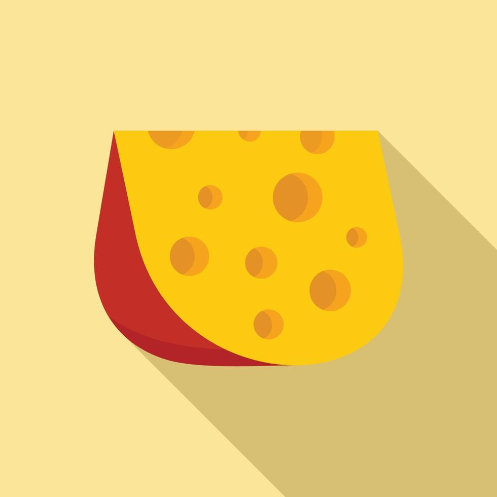 formaggio capra icona, piatto stile vettore