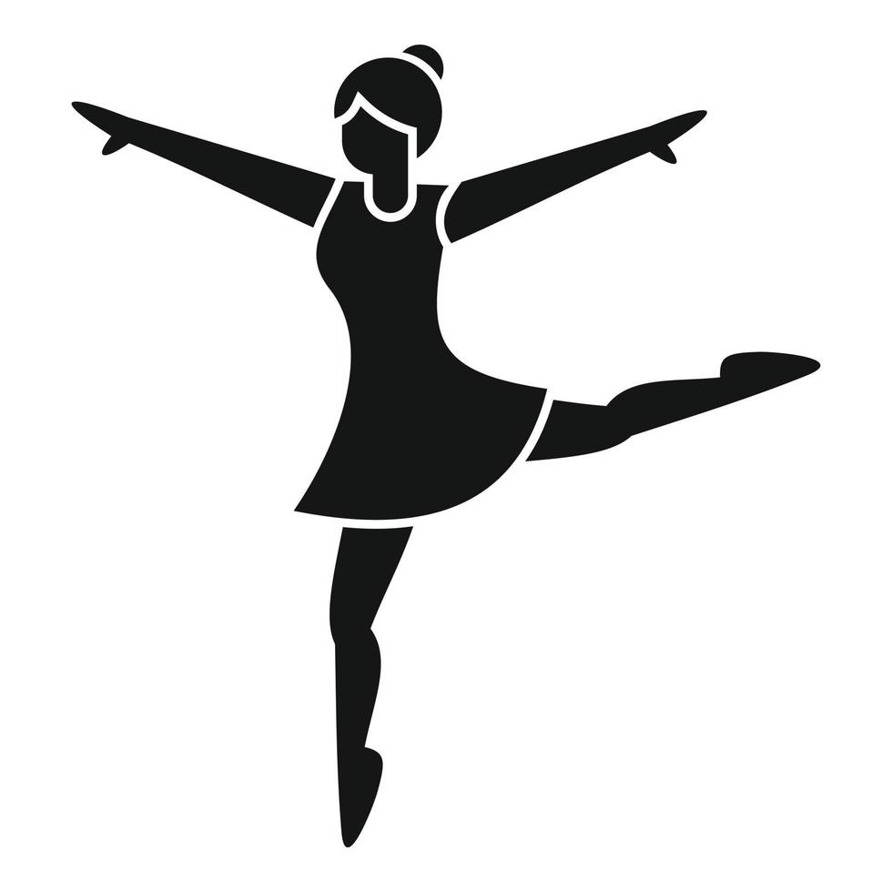 balletto posa icona semplice vettore. ballerina ballerino vettore