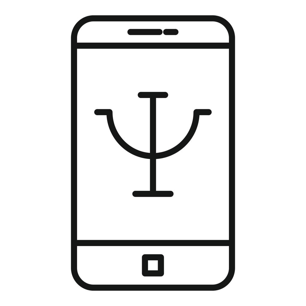 psicologico mobile App icona, schema stile vettore