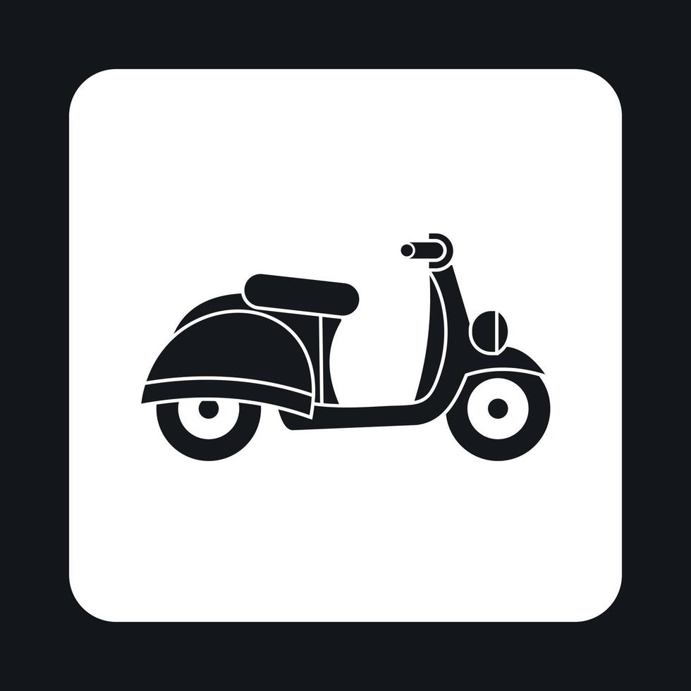 scooter icona, semplice stile vettore