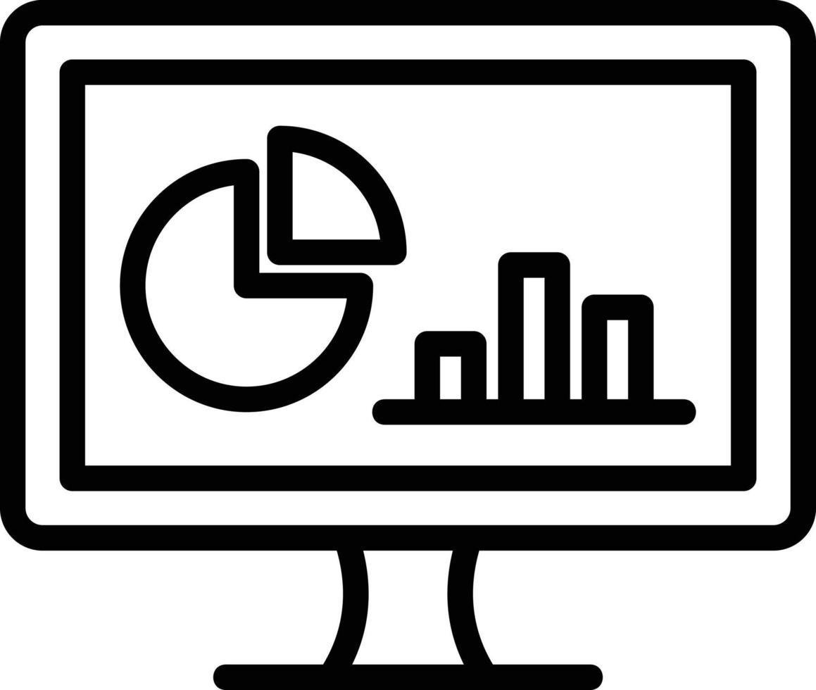 in linea statistica vettore icona