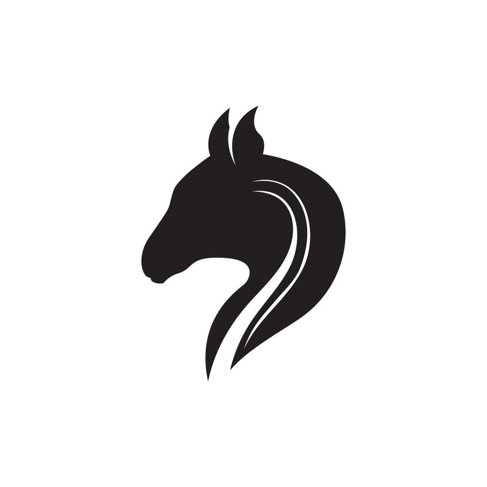 cavallo testa logo icona modello design vettore