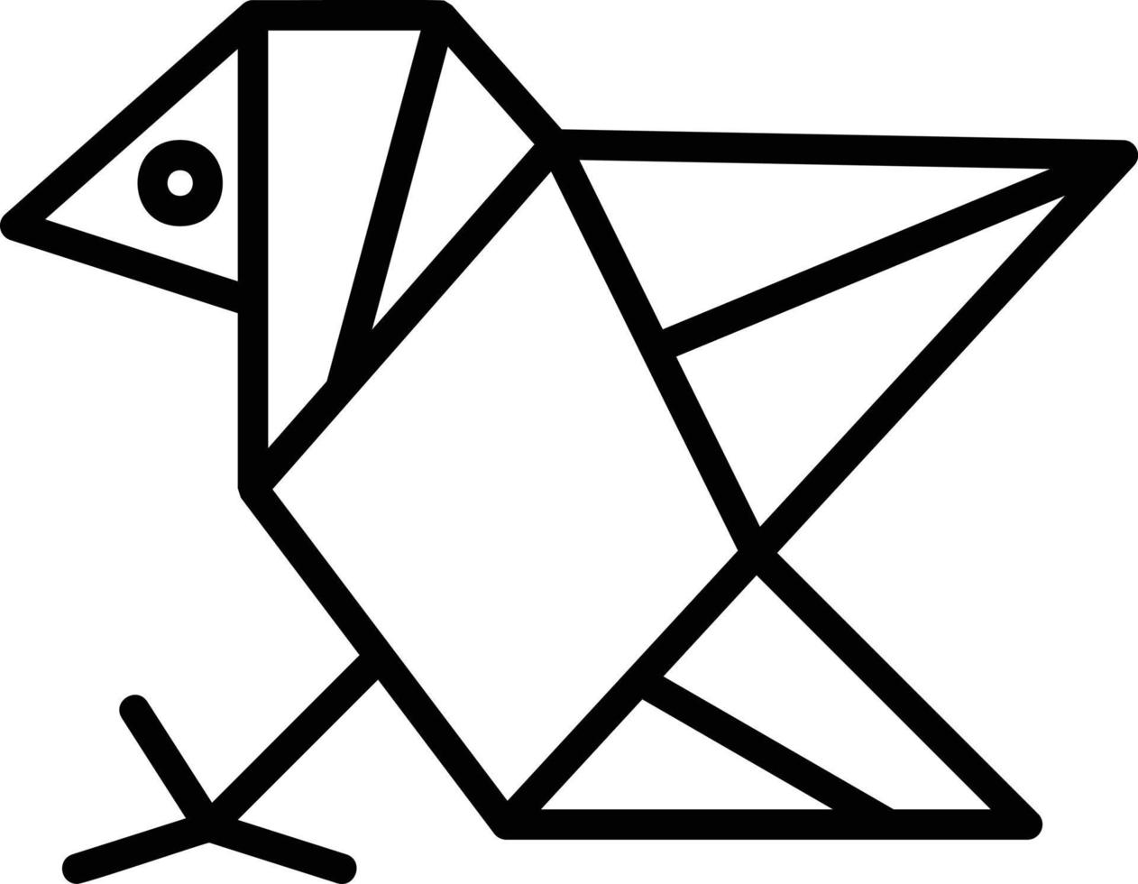 origami linea icona vettore