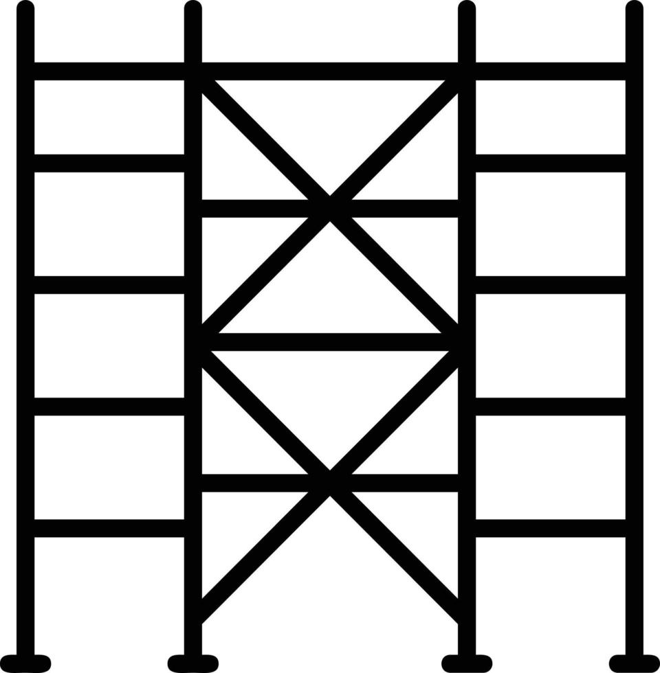 icona della linea di impalcature vettore