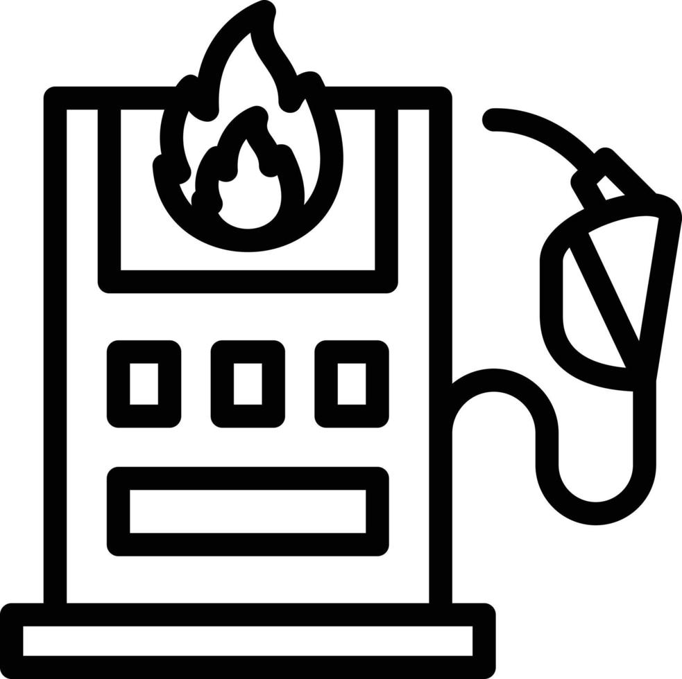 icona della linea del gas vettore