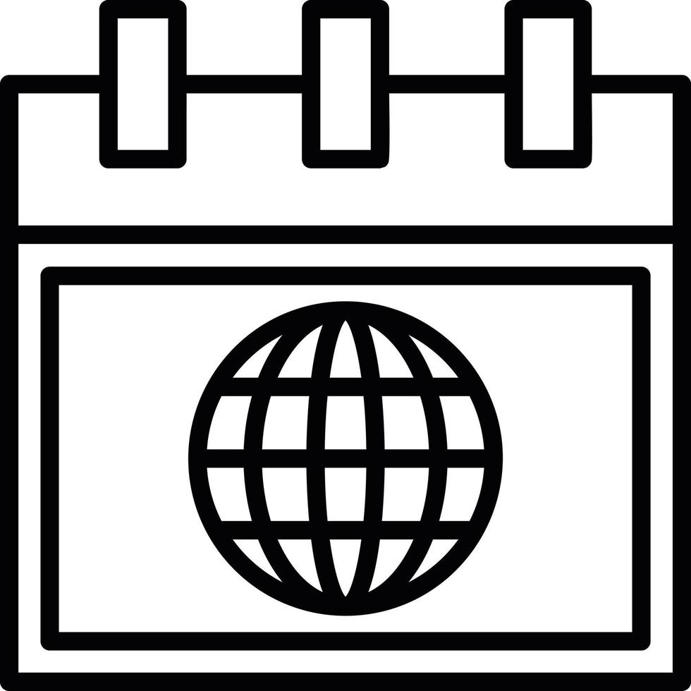 icona della linea globale vettore