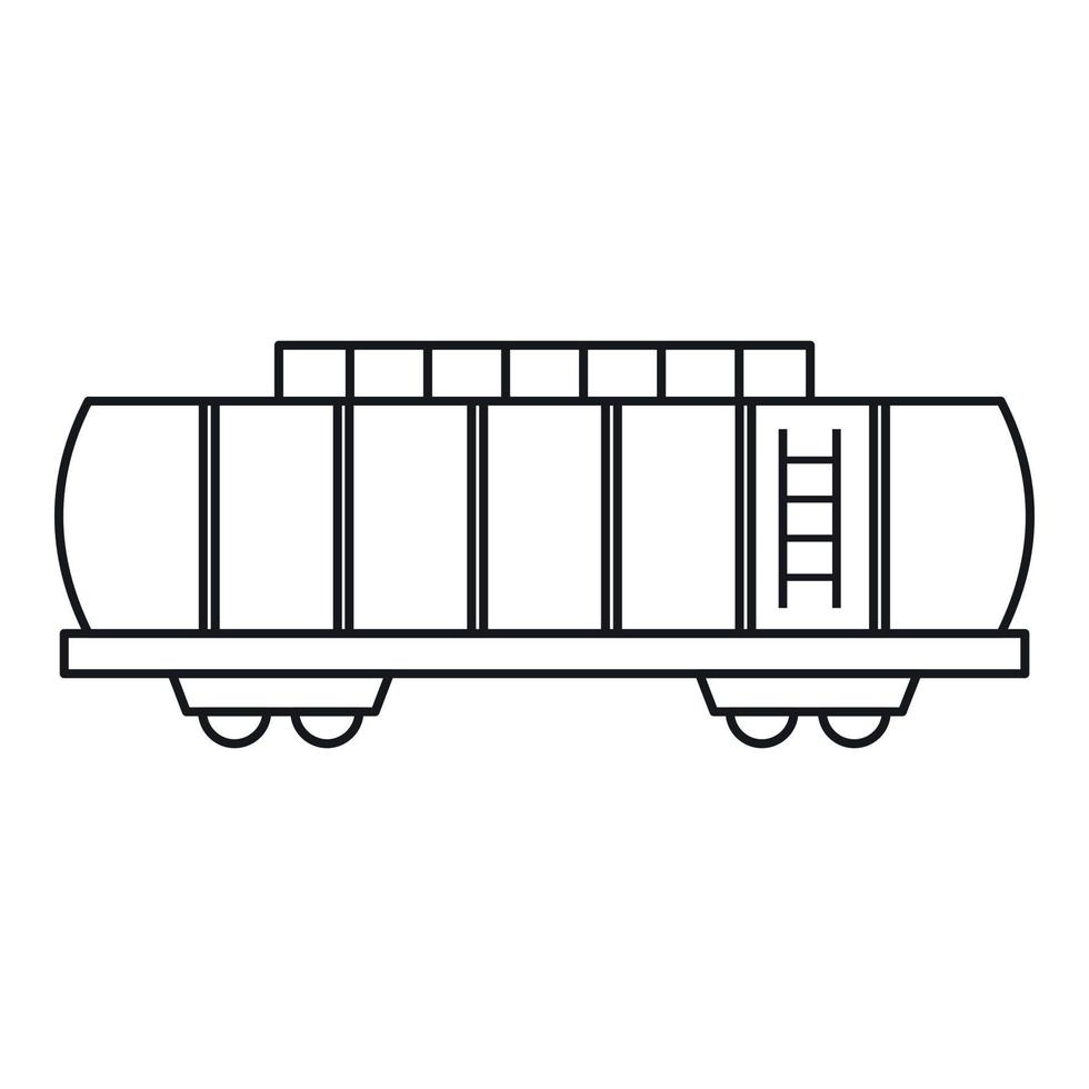 olio ferrovia serbatoio icona, schema stile vettore