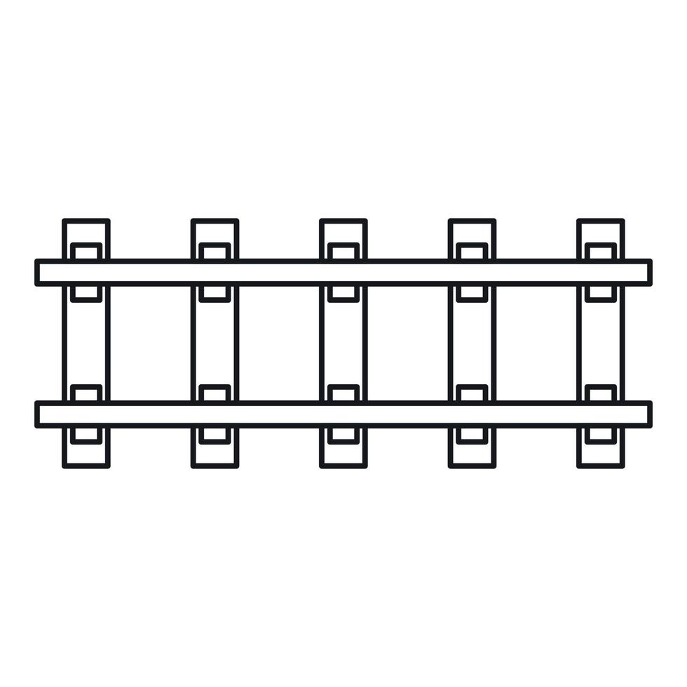 ferrovia icona, schema stile vettore