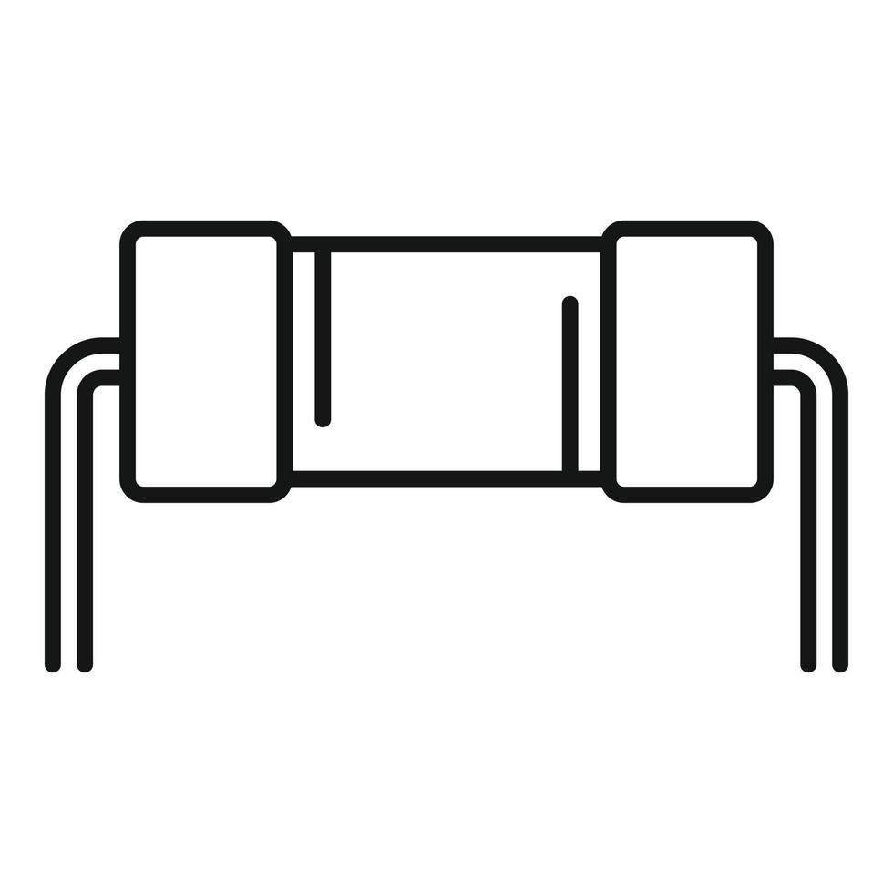 Radio transistor icona, schema stile vettore