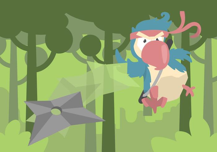 illustrazione di dodo ninja vettore