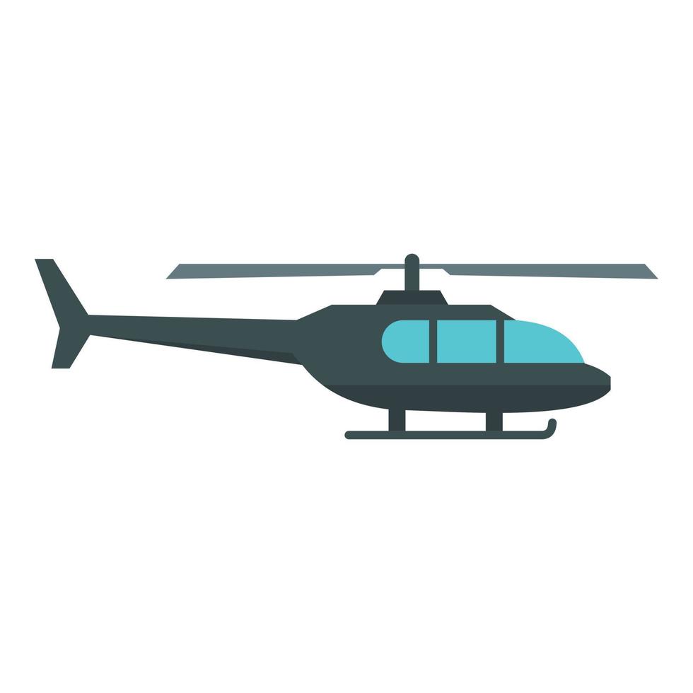 elicottero icona, piatto stile vettore