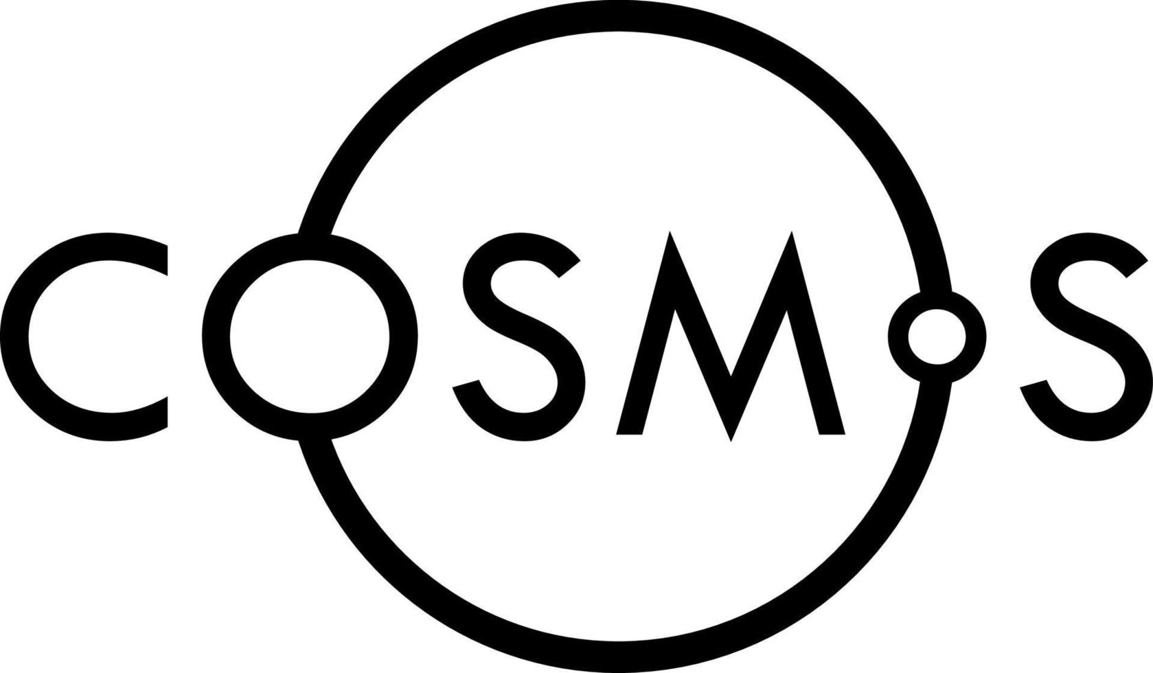 il cosmo logo vettore tipografia