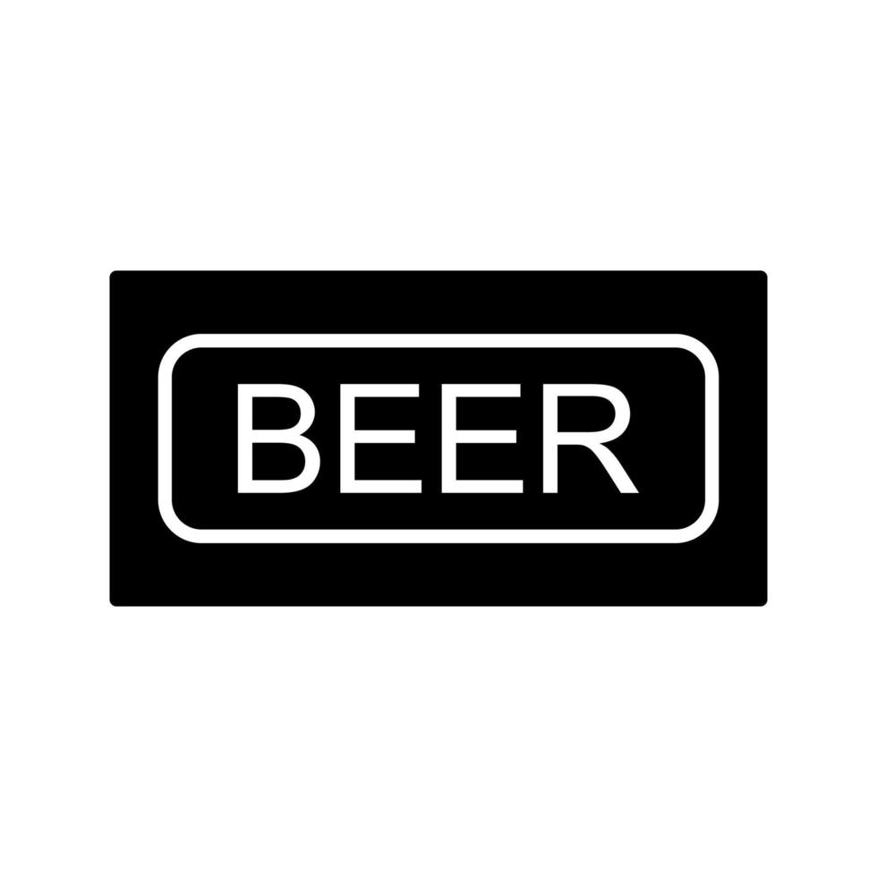 birra cartello vettore icona