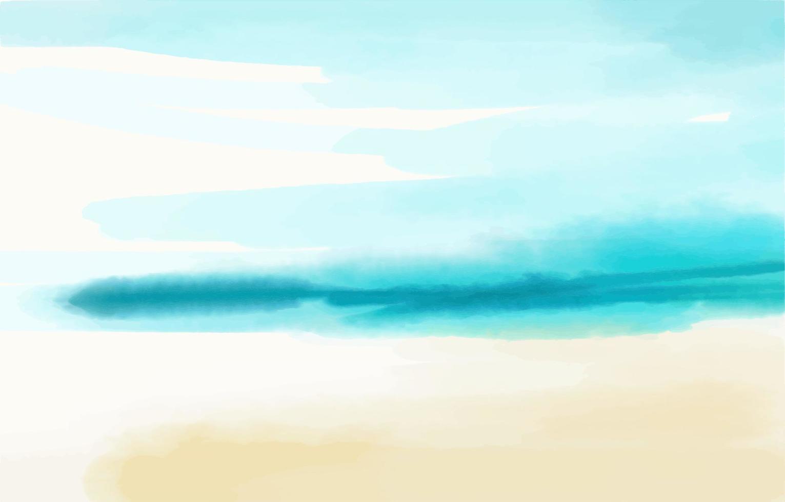 spiaggia acquerello paesaggio, vettore sfondo