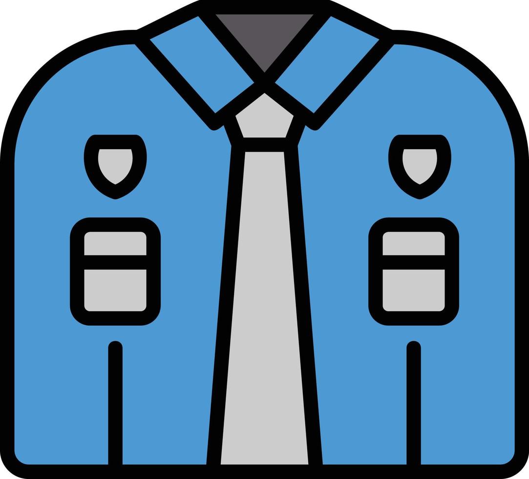 polizia uniforme linea pieno icona vettore