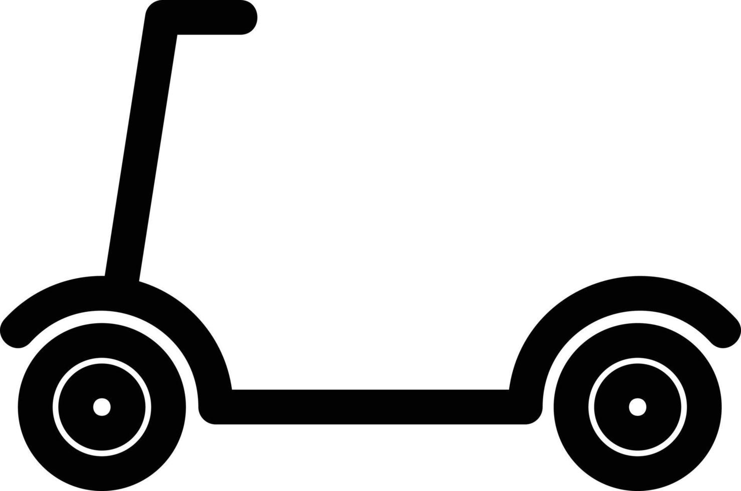 icona della linea scooter vettore