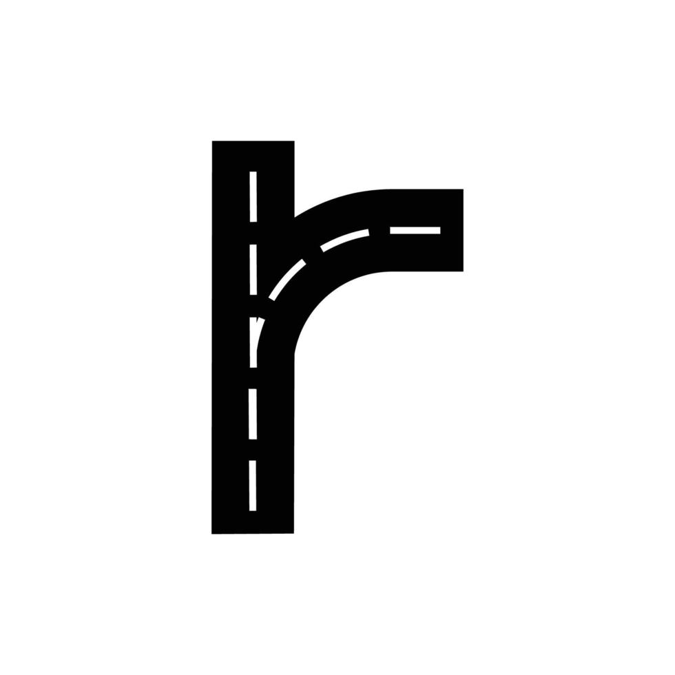 forchetta nel il strada logo vettore