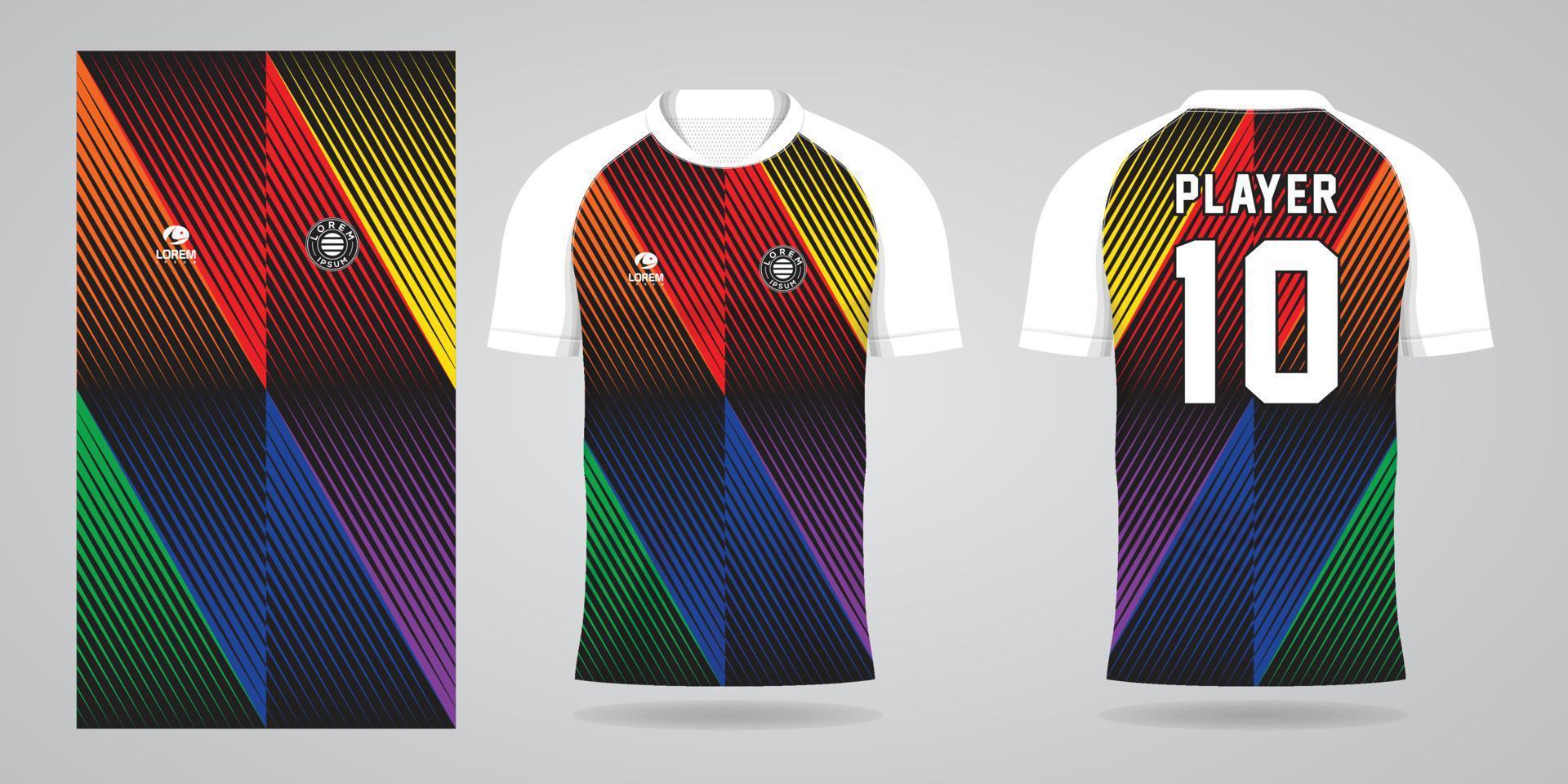 modello di design sportivo in jersey colorato vettore