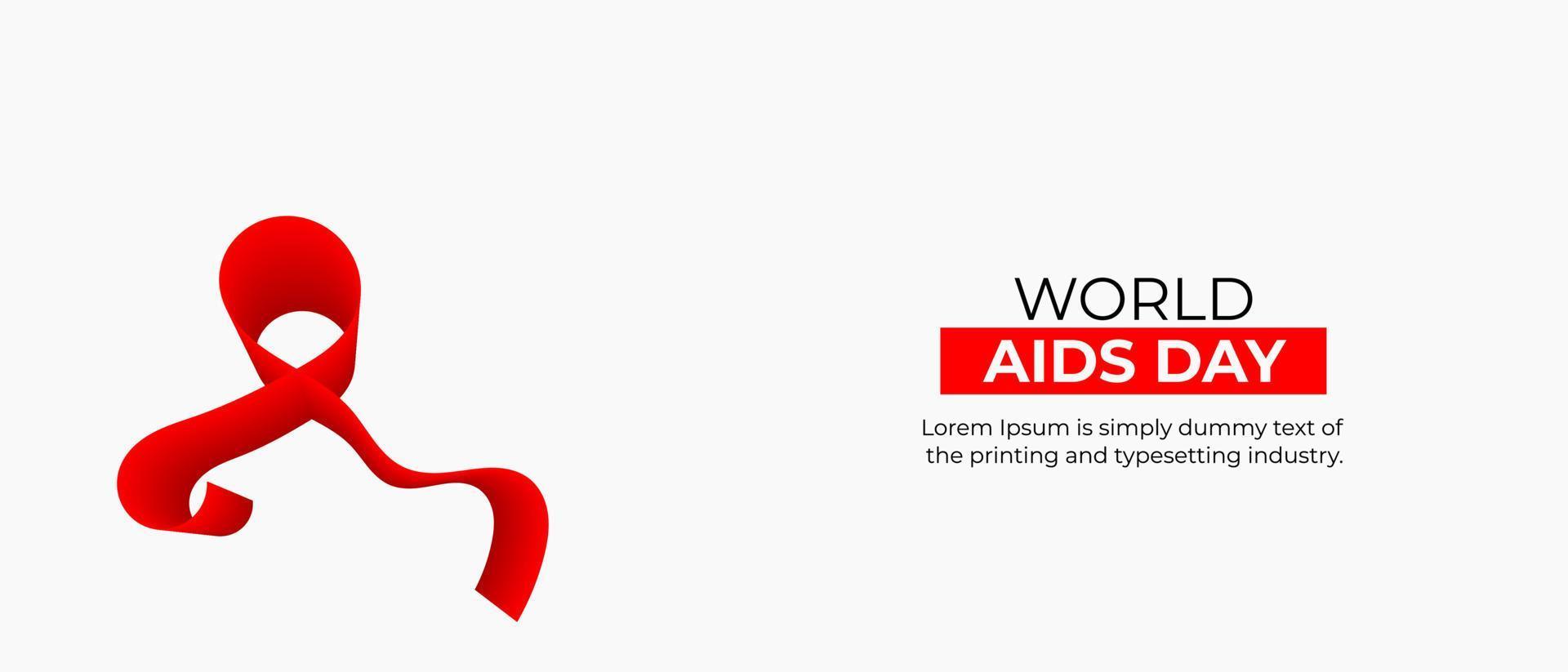 mondo AIDS giorno sfondo. rosso supporto nastro sfondo. mondo AIDS giorno e nazionale hiv AIDS e invecchiamento consapevolezza mese con rosso nastro vettore