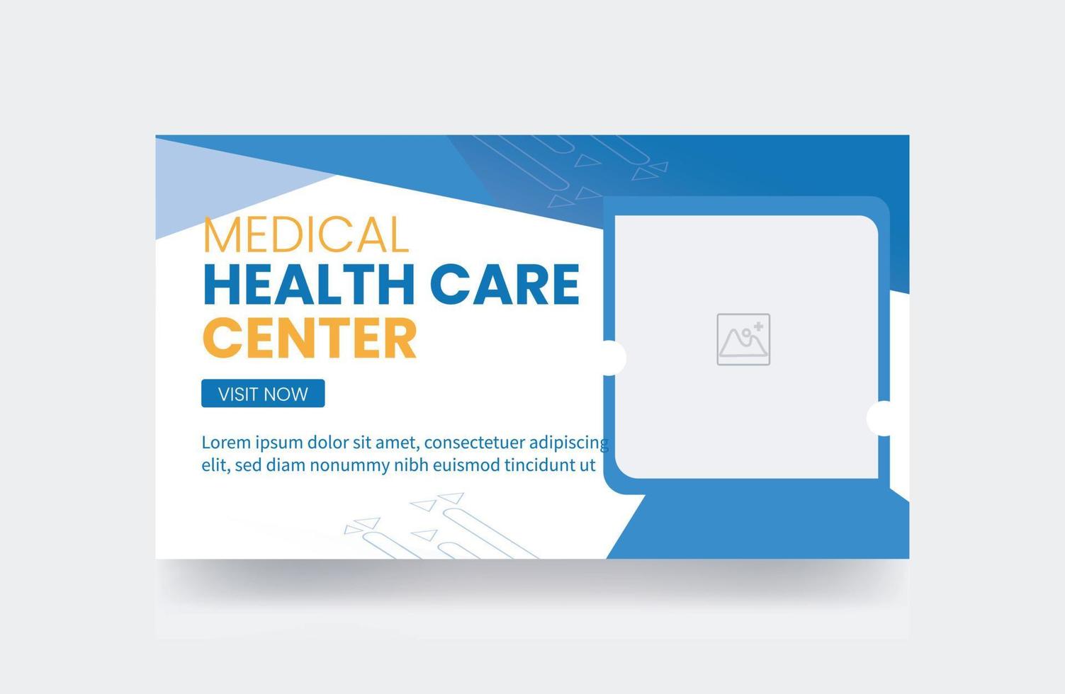 miniatura medico assistenza sanitaria bandiera miniatura copertina opuscolo sfondo modello vettore