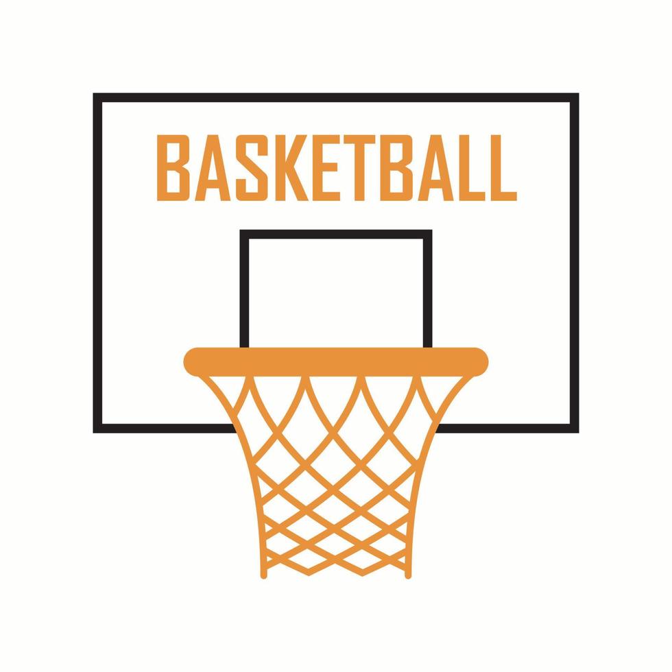 colorato Vintage ▾ pallacanestro logotipo modello vettore