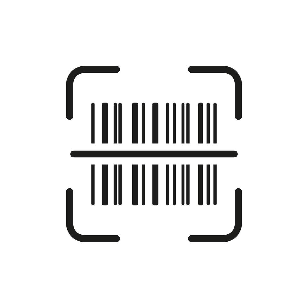 scansione bar codice etichetta icona. codice a barre etichetta scanner pittogramma. Prodotto informazione identificazione cartello. digitale lettura tecnologia. isolato vettore illustrazione.