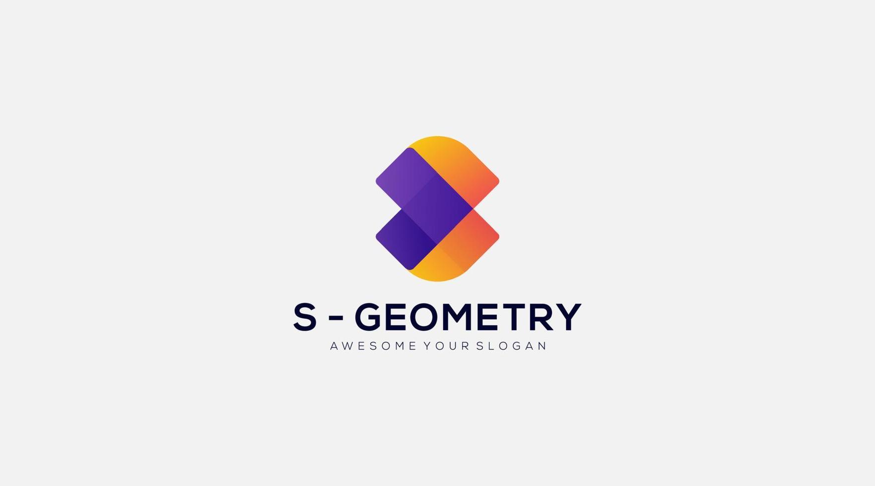 geometrico lettera S logo design icona modello vettore