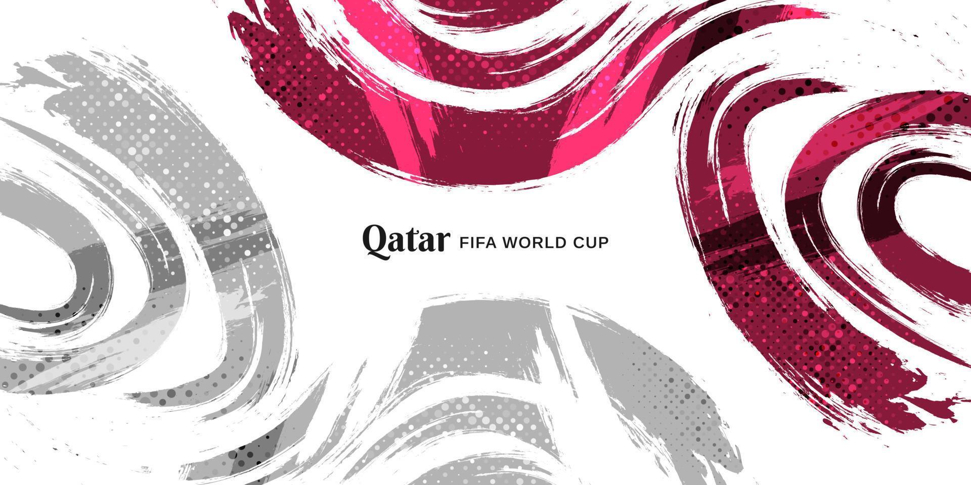 Qatar bandiera con spazzola e grunge stile. bandiera di Qatar con gli sport concetto, adatto per indipendenza giorno e mondo tazza 2022 sfondo vettore